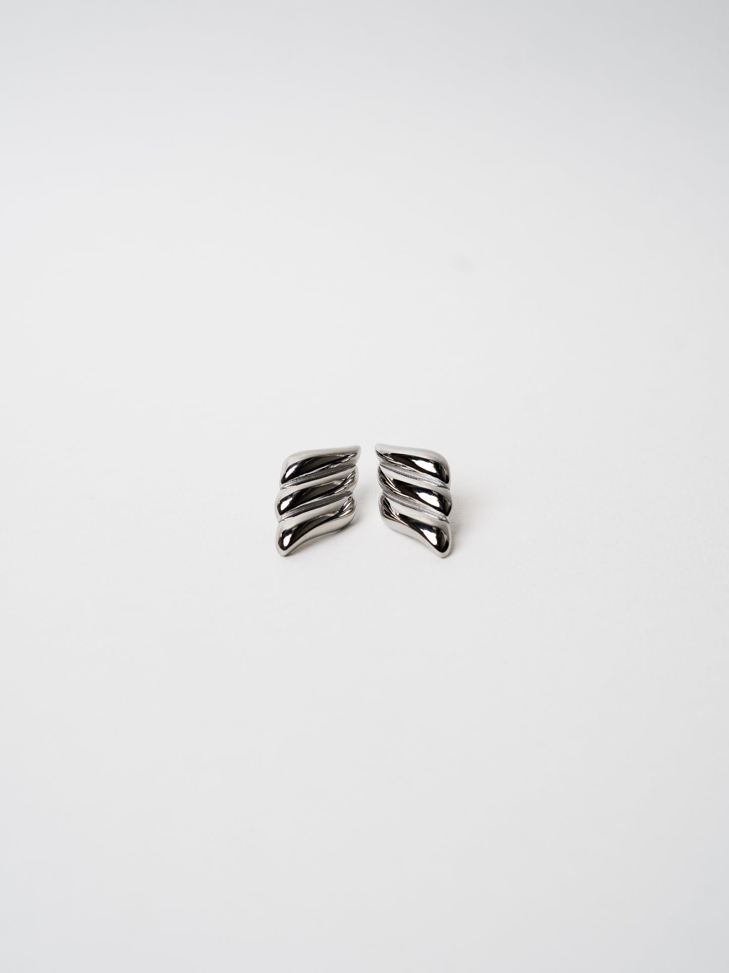 Angel Wing Statement Stud | Silver