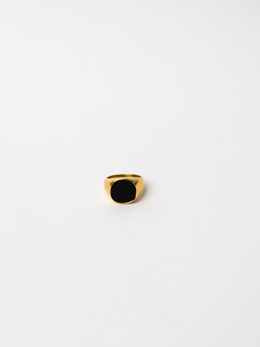 Midnight Signet Ring | Gold